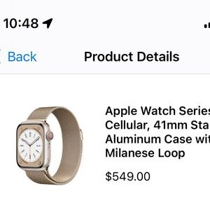 NEW Apple Watch Series 8 GPS+Cellular 41mm